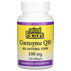 Коензим Q10 (Coenzyme Q10) Natural Factors, 100 мг 120 капсул