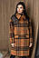 Комбинированные пальто женское весенние  42-50 коричневый, фото 4
