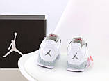 Кросівки N*ke Air Jordan 4 Retro "Білий із сірим р44-45, фото 4