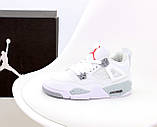 Кросівки N*ke Air Jordan 4 Retro "Білий із сірим р44-45, фото 2