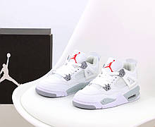 Кросівки N*ke Air Jordan 4 Retro "Білий із сірим р44-45