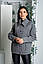 Женское демисезонное пальто красивое  42-50 серый, фото 3