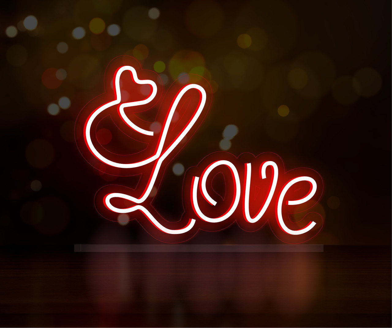 Неоновий світильник Love 220х310 acr-n000033