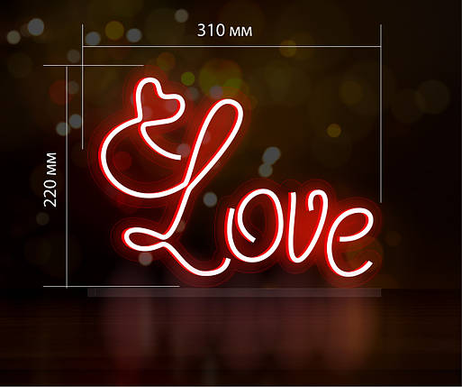 Неоновий світильник Love 220х310 acr-n000033, фото 3