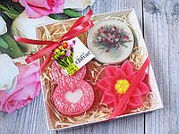 Оригинальный подарочный женский набор подарок мыло ручной работы к 8 марта "С праздником весны"