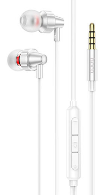 Навушники провідні вакуумні з мікрофоном гарнітура HOCO M90 Білий, фото 1