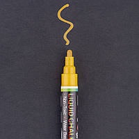 Меловой маркер SANTI, желтый, 5 мм, 9шт/туб