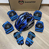 Фірмовий комплект захисту, шолом Maraton+ наколінники, налокітники, рукавички, фото 10