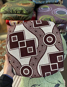 Домашній текстиль чохли на стільці для кухні 4 шт. Квадратні чохли на стільці для кухні. Чохол на стілець бордовий