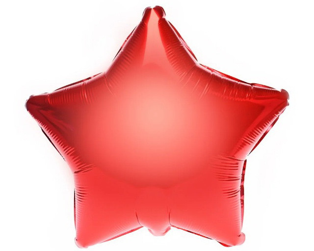 Фольгована кулька зірка червоний 5" Китай