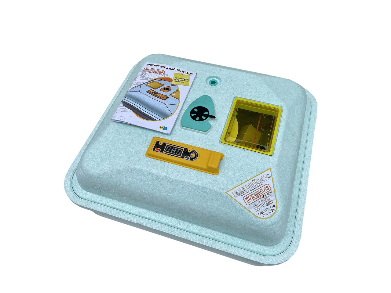 Інкубатор автоматичний Теплу Greeny 88 ТАВ Тиновий з вологоміром каретковий, фото 1