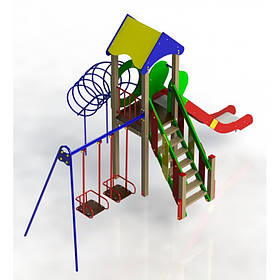 Ігровий комплекс "Кузя" і гойдалки для вулиці. Дитячий майданчик і гойдалки