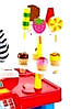 Ігровий набір продавця дитячий магазин з касою з візком + термінал + Сканер + Терези зі світлом і звуком 46 Деталей, фото 4
