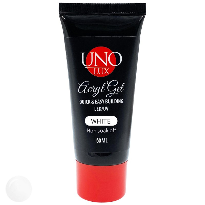 Полигель (акригель) UNO LUX WHITE, 60мл**