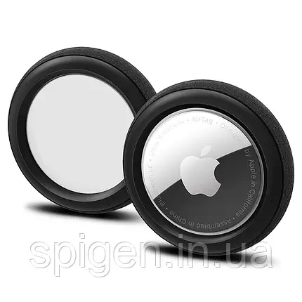 Чохол Spigen для Apple AirTag - Silicon Fit (2ш), силіконовий чорний, фото 1