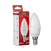 Світлодіодна лампа свічка SIVIO 6Вт C37 E14 4100K нейтральна біла