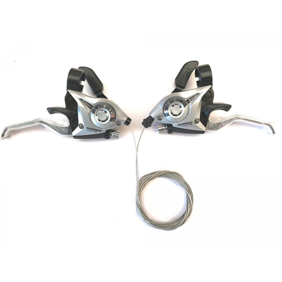 Моноблоки Shimano ST-EF51 3x7 ORIGINAL, сірі, фото 1