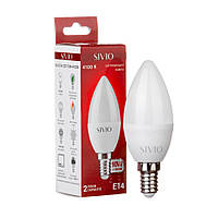 Світлодіодна лампа свічка SIVIO 10Вт C37 E14 4100K нейтральна біла