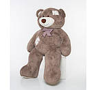 Великий плюшевий ведмедик Містер Гігант із латками колір капучино, висота 2,5 метра, фото 5