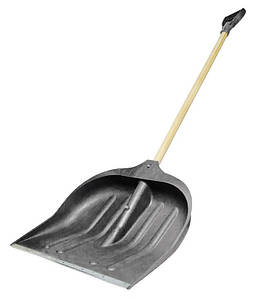 Лопата снігова ГОСПОДАР з черенком 490х495 мм чорна 14-6212