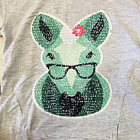 Реглан з мікронапиленням для дівчаток оптом, Wiyan Kids, 98-116 рр., арт. WS-30, фото 4