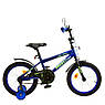 Велосипед дитячий двоколісний Profi Y1672-1 16" зростання 100-120 см вік 4 до 7 років синій, фото 3