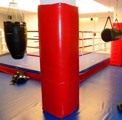 Стінові протектори для круглих колон шкірозамінник Червоний 100х100х5 см (Тіа-sport ТМ)