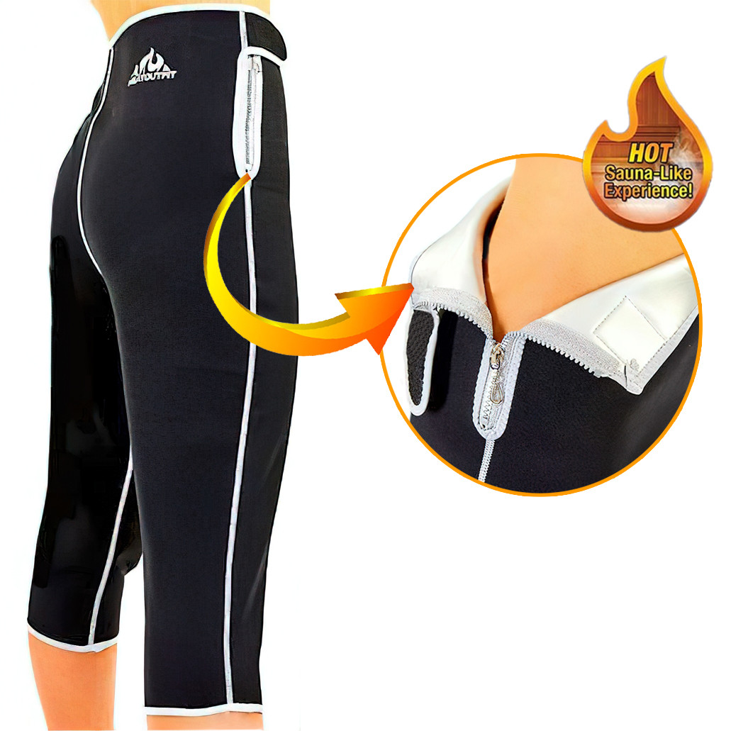 Шорты для похудения с высокой талией "Sport Sweating Pants ST-2150" (р. L), бриджи сауна для бега (NS) - фото 1 - id-p1562510380