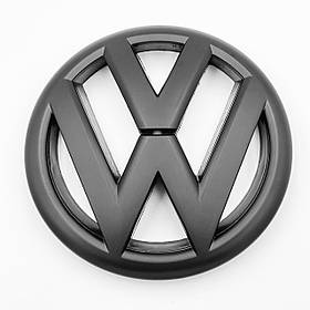 Емблема перед, значок решітки радіатора VW Volkswagen (Фольцваген) 145 мм TIGUAN 2007-2012 Чорний матовий