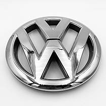 Емблема перед, значок решітки радіатора VW Volkswagen (Фольцваген) 145 мм TIGUAN 2007-2012 Хром, фото 3