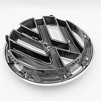 Емблема перед, значок решітки радіатора VW Volkswagen (Фольцваген) 145 мм TIGUAN 2007-2012 Хром, фото 6