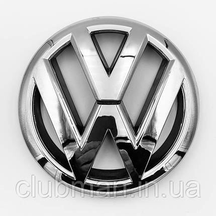 Емблема перед, значок решітки радіатора VW Volkswagen (Фольцваген) 145 мм TIGUAN 2007-2012 Хром, фото 1