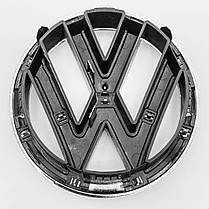 Емблема перед, значок решітки радіатора VW Volkswagen (Фольцваген) 145 мм TIGUAN 2007-2012 Хром, фото 5