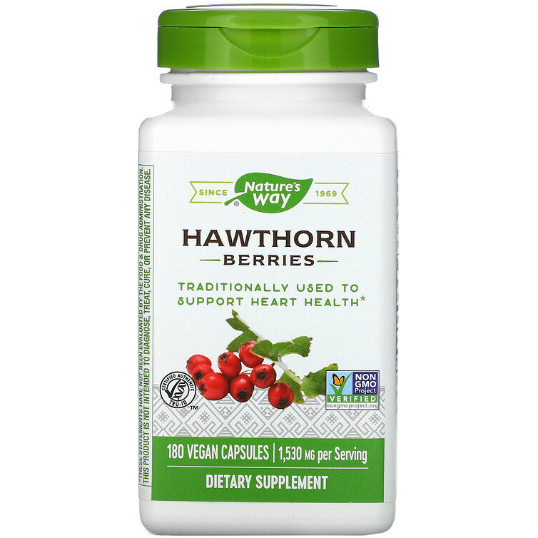 Плоди глоду Nature's Way "Hawthorn Berries" 1530 мг (180 капсул)