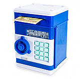 Електронний сейф-копилка Number Bank "Банкомат" дитячий подарунок із кодовим замком і купюроприймачем, фото 2
