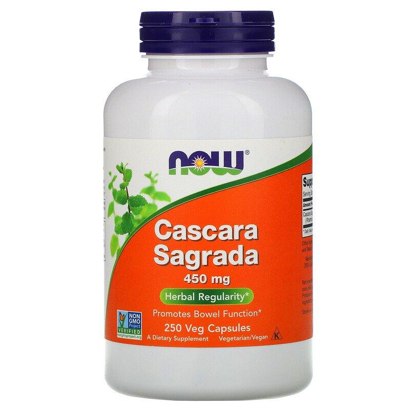 Cascara Sagrada 450 мг Now Foods 250 капсул, фото 1