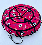 Тюбінг 100 см (плюшка, таблетка, надувні санки) для катання з камерою та ручками (різні кольори в наявності), фото 6