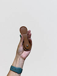 Клапан асті на магніті, один шар шкіри, натуральна шкіра, 12см