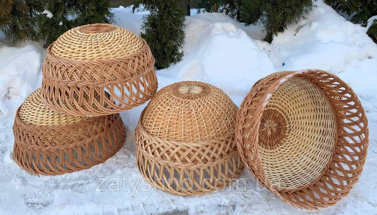 Люстра з лози кавова