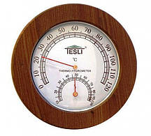 Термогігрометр для сауни і лазні Tesli малий D 165 мм