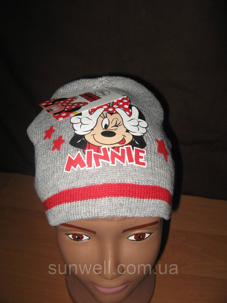 Детская демисезонная шапка для девочек Minnie Mouse р.52, 54 - фото 1 - id-p190596335