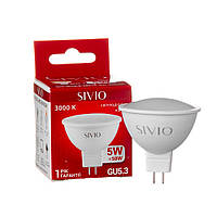Светодиодная лампа SIVIO 5Вт MR16 GU5.3 3000K теплая белая