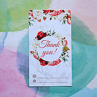 Картонная бирка Thank you, flowers, 50x90мм, thank two