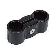 Подвійна кліпса для труби човнового тенту НЕЙЛОН 25 mm OS