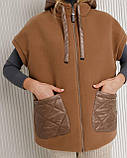 Жіноча демісезонна комбінована куртка-жилет М -290, фото 6