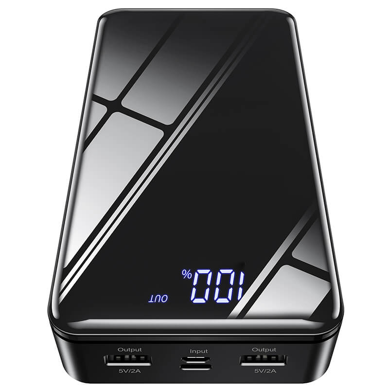 Повербанк со светодиодным цифровым дисплеем 30000mAh BOROFONE BJ8 Extreme |2USB/1Type-C, 2A| Черный - фото 1 - id-p1562646525