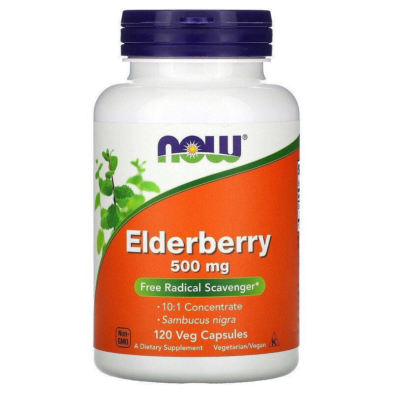 Elderberry 500 мг Now Foods 120 капсул, фото 1