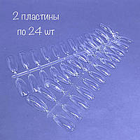 Тіпси гелеві для нарощування нігтів, овал, 2 пластини