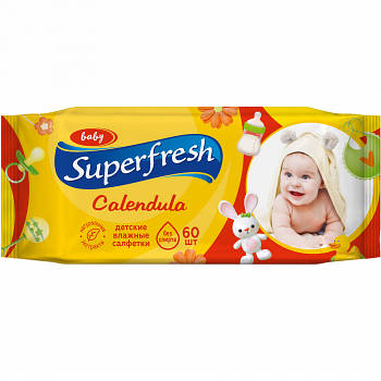 Серветка волога Superfresh Baby calendula 60 шт