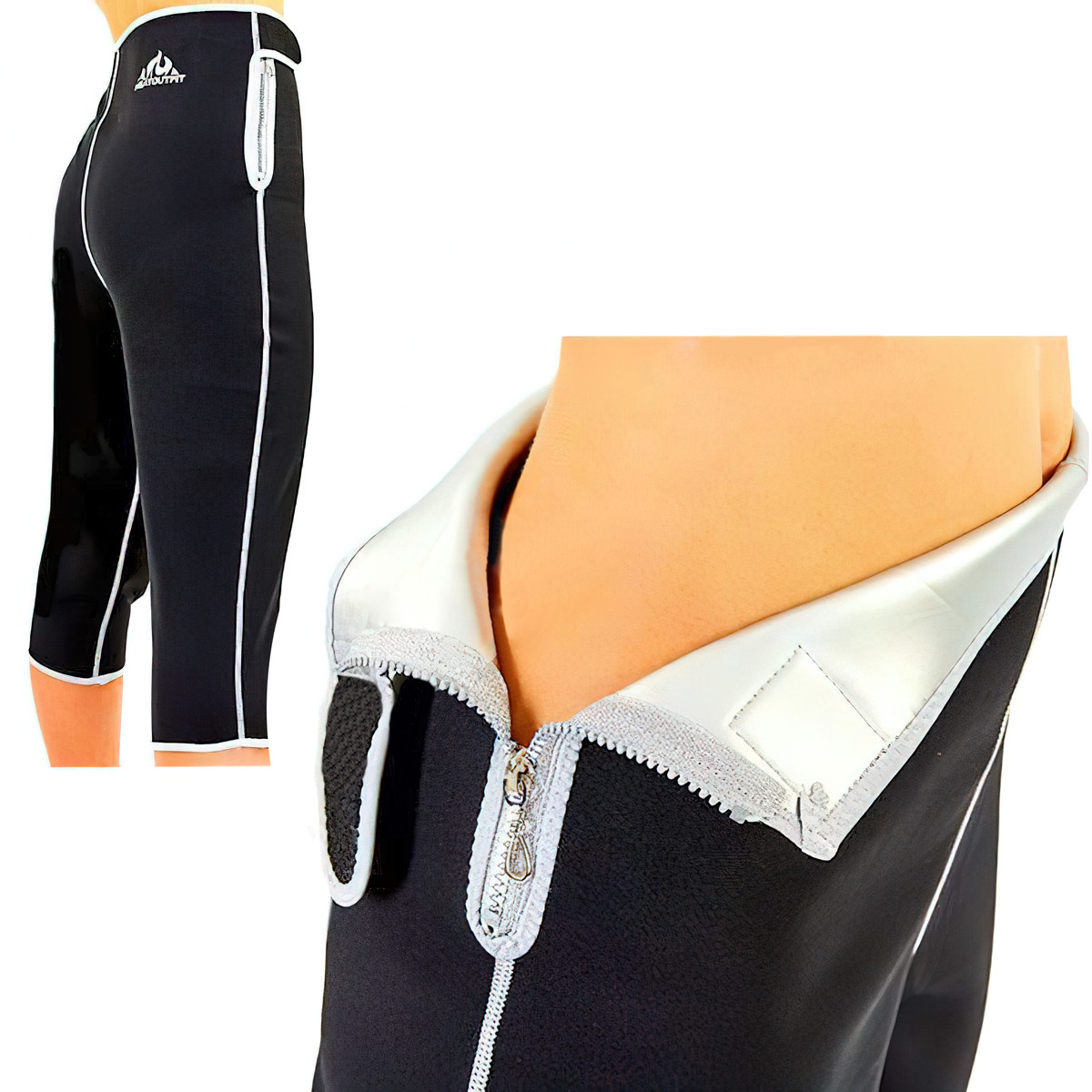Шорты для похудения с высокой талией "Sport Sweating Pants ST-2150" (р. L), бриджи сауна для бега (TS) - фото 8 - id-p1562668971